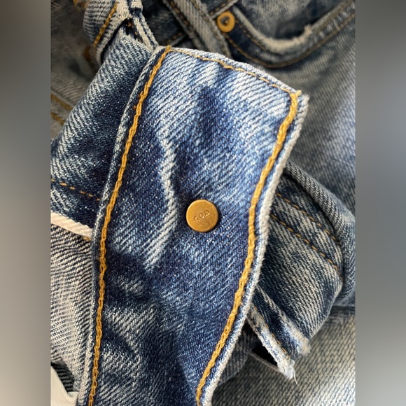 FEAR OF GOD 33W Indigo Blue Paint splatter denim jeans FIFTH Collection - Picture 5 of 11